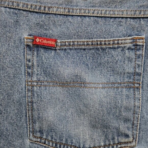 Columbia Brush Guard Reinforced Canvas Denim Hunting Jeans Pants 44 X 30 Distres - Picture 4 of 12